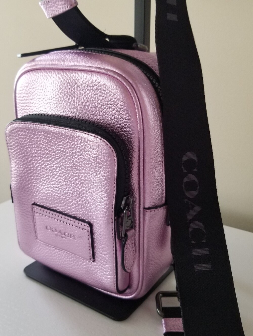 Coach Metallic Track Pack Bag Sling - Picture 3 of 14
